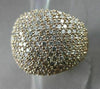 ESTATE EXTRA LARGE 3.83CT DIAMOND 14KT ROSE GOLD MULTI ROW PAVE RING BEAUTIFUL!