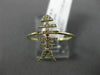 ESTATE WIDE .12CT ROUND DIAMOND 14KT YELLOW GOLD 3D LUCKY FISH SKELETON FUN RING