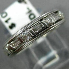 ANTIQUE WIDE .83CT DIAMOND PLATINUM 3D CLASSIC ETERNITY ANNIVERSARY RING #329