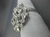 ESTATE LARGE 1CT ROUND DIAMOND 14KT WHITE GOLD 3D BUTTERFLY FLOWER FUN LOVE RING