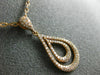 ESTATE .38CT ROUND DIAMOND 14KT ROSE GOLD 3D CLASSIC TEAR DROP FLOATING PENDANT