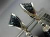 ESTATE LARGE 34.30CT DIAMOND & AAA SAPPHIRE 18KT WHITE GOLD 3D HANGING EARRINGS