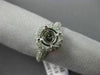 .70CT ROUND DIAMOND 14K WHITE GOLD DOUBLE HALO SEMI MOUNT ENGAGEMENT RING #2605