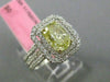 ESTATE LARGE GIA 2.03CT DIAMOND 18KT TWO TONE GOLD OCTAGON HALO ENGAGEMENT RING