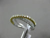 ESTATE .74CT DIAMOND 18KT WHITE & YELLOW GOLD CLASSIC SEMI ETERNITY X LOVE RING