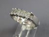 1CT DIAMOND 14KT WHITE GOLD CLASSIC EMERALD CUT 5 STONE WEDDING ANNIVERSARY RING