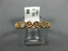ESTATE .30CT DIAMOND 14K ROSE GOLD 3D 6 STONE FILIGREE INFINITY ANNIVERSARY RING