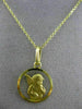 ESTATE 14KT YELLOW GOLD CIRCULAR 3D HANDCRAFTED ANGEL PENDANT & CHAIN #25016