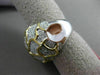 ESTATE LARGE 1.38CT DIAMOND 18K WHITE & YELLOW GOLD HANDCRAFTED PAVE NUGGET RING