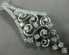 LARGE 1.0CT DIAMOND 14KT WHITE GOLD TEAR DROP FILIGREE FLOWER INFINITY PENDANT