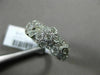 ESTATE .75CT DIAMOND 14KT WHITE GOLD 3 STONE FLOWER FILIGREE MILGRAIN LOVE RING