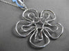 ESTATE MASSIVE 1.64CT WHITE & BLACK DIAMOND 18KT WHITE GOLD 3D FLOWER PENDANT