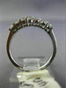 ESTATE .55CT DIAMOND 18KT WHITE GOLD 3D CLASSIC 7 STONE WEDDING ANNIVERSARY RING