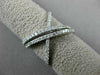 ESTATE LARGE .77CT DIAMOND 14K WHITE GOLD 3D MULTI ROW CRISS CROSS INFINITY RING
