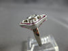 LARGE 1.17CT DIAMOND & AAA RUBY 18KT WHITE GOLD ENGAGEMENT RING 28179