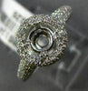 ESTATE .78CT DIAMOND ROUND 14KT WHITE GOLD 3D HALO SEMI MOUNT ENGAGMENT RING
