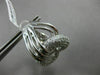 ESTATE WIDE 1.94CT DIAMOND 18K WHITE GOLD MULTI ROW PAVE INFINITY LOVE KNOT RING