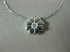ESTATE .17CT DIAMOND 18KT WHITE GOLD 3D CLASSIC FLOWER SOLITAIRE PENDANT #23001