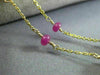 ESTATE AAA RUBY & PEARLS 14KT YELLOW GOLD 3D CLASSIC BY THE YARD NECKLACE #26222