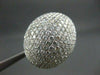 ESTATE LARGE 6.05CTW DIAMOND 18KT WHITE GOLD FLAT DOME SHAPE FUN RING STUNNING!