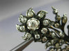 ANTIQUE LARGE 5CT OLD MINE CUT DIAMOND 18KT WHITE GOLD FLOWER PIN BROOCH #20614
