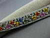 ESTATE WIDE 22.37CT DIAMOND & AAA MULTI COLOR SAPPHIRE 14KT WHITE GOLD BRACELET
