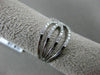 ESTATE .69CT ROUND DIAMOND 18K WHITE GOLD 3D HANDCRAFTED CRISS CROSS X LOVE RING