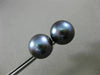 ESTATE AAA TAHITIAN GREY PEARL 14KT YELLOW GOLD 10mm FLORAL STUD EARRINGS #25130