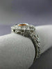 WIDE .92CT DIAMOND & AAA YELLOW SAPPHIRE 14KT WHITE GOLD 3D HALO ENGAGEMENT RING
