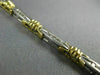 ESTATE LONG 1.0CT DIAMOND 14K WHITE & YELLOW GOLD 3D CLASSIC BOW TENNIS BRACELET