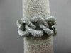 ESTATE WIDE 3.0CT DIAMOND 14KT WHITE GOLD 3D HANDCRAFTED FLEXIBLE LOVE KNOT RING