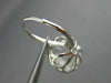 ESTATE LARGE 6.0CT CZ 14KT WHITE GOLD 3D ROUND HALO LEVERBACK HANGING EARRINGS