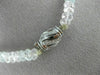 ESTATE 101.54CT DIAMOND & AAA AQUAMARINE 18K WHITE GOLD BY THE YARD NECKLACE
