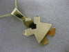 ESTATE 14KT YELLOW GOLD HANDCRAFTED BABY GIRL ENGRAVABLE FLOATING PENDANT #25208