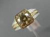 2.1CT WHITE & CHOCOLATE FANCY DIAMOND 14K WHITE & ROSE GOLD HALO ENGAGEMENT RING
