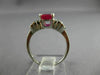 ESTATE 1.87CT DIAMOND & AAA RUBY 14KT WHITE GOLD ENGAGEMENT RING #26447