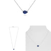 1.82CT AAA SAPPHIRE 18KT WHITE GOLD CLASSIC PEAR SHAPE SOLITAIRE LOVE NECKLACE