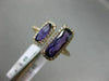 1.74CT DIAMOND & AAA AMETHYST 14KT ROSE GOLD 3D RECTANGULAR DOUBLE HALO FUN RING