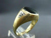 ESTATE .05CTW DIAMOND & AAA BLACK ONYX 14KT WHITE & YELLOW GOLD MENS RING #19722