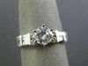 ESTATE 1.42CT ROUND DIAMOND 14K WHITE GOLD 3D CHANNEL LOVE ENGAGEMENT RING 21347