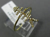 ESTATE WIDE .12CT ROUND DIAMOND 14KT YELLOW GOLD 3D LUCKY FISH SKELETON FUN RING
