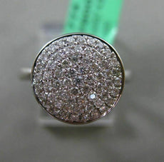 ESTATE LARGE .40CT DIAMOND 18KT WHITE GOLD 3D CLUSTER CIRCULAR CLASSIC RING