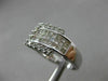 ESTATE WIDE 1.35CT ROUND & PRINCESS CUT DIAMOND 14K WHITE GOLD 3D BELT LOVE RING