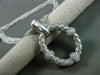 ESTATE LARGE .60CT DIAMOND 14KT WHITE GOLD OVAL MESH MULTI CHAIN ITALIAN PENDANT