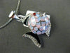 ESTATE .12CT OLD MINE DIAMOND 14KT WHITE GOLD 3D ENAMEL LUCKY FISH PENDANT