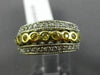 ESTATE WIDE 1.15CT DIAMOND & YELLOW SAPPHIRE 18KT TWO TONE GOLD ANNIVERSARY RING