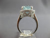 LARGE 7.23CT DIAMOND & AAA AQUAMARINE 18KT WHITE GOLD FILIGREE ENGAGEMENT RING