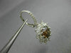 ESTATE LARGE GIA 5.39CT WHITE & CHOCOLATE FANCY DIAMOND 18KT WHITE GOLD EARRINGS