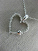ESTATE .20CT DIAMOND 14K WHITE GOLD 3D CLASSIC OPEN HEART JOURNEY PENDANT #21282