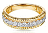 ESTATE .45CT DIAMOND 14KT 2 TONE GOLD ROUND ROPE DESIGN WEDDING ANNIVERSARY RING